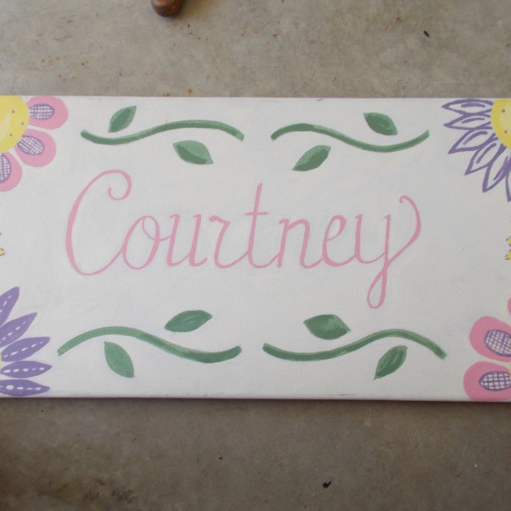 Calling for Courtney! acrylic painting, 12"x24"